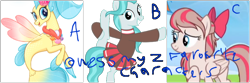 Size: 800x266 | Tagged: safe, derpibooru import, angel wings, lighthoof, princess skystar, earth pony, pegasus, pony, seapony (g4), my little pony: the movie, 1000 hours in ms paint, bipedal, holding leg, looking at you, simple background, standing, standing on one leg, vector, white background