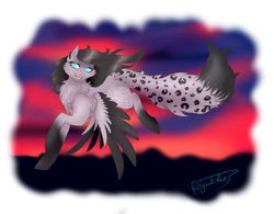 Size: 4100x3200 | Tagged: safe, artist:minelvi, derpibooru import, oc, oc only, pegasus, pony, chest fluff, flying, pegasus oc, signature, simple background, solo, transparent background, two toned wings, wings