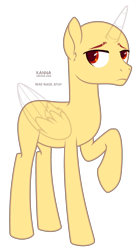 Size: 1576x2876 | Tagged: safe, artist:teepew, derpibooru import, oc, oc only, alicorn, pony, alicorn oc, bald, base, horn, male, raised hoof, signature, simple background, solo, stallion, transparent background, wings, worried