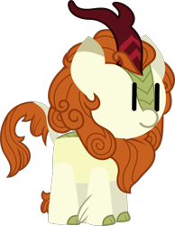 Size: 5366x6927 | Tagged: safe, artist:isaac_pony, derpibooru import, autumn blaze, kirin, cute, female, horns, kibiy pony, show accurate, simple background, smiling, solo, standing, transparent background, vector