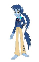 Size: 372x597 | Tagged: safe, artist:loomytyranny, derpibooru import, blues, noteworthy, earth pony, equestria girls, barefoot, feet, png, simple background, transparent background