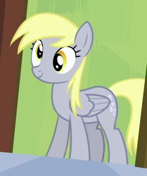 Size: 902x1080 | Tagged: safe, derpibooru import, screencap, derpy hooves, pegasus, pony, rainbow falls, cropped, cute, female, mare, smiling, solo