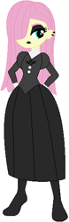 Size: 170x548 | Tagged: safe, artist:sturk-fontaine, derpibooru import, fluttershy, equestria girls, alternate universe, base used, ear piercing, eyeshadow, fluttergoth, lipstick, makeup, piercing, victorian dress