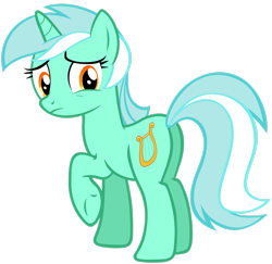 Size: 2484x2415 | Tagged: safe, artist:tardifice, derpibooru import, lyra heartstrings, pony, unicorn, butt, female, mare, plot, raised hoof, simple background, solo, transparent background, vector