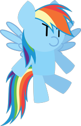 Size: 5392x8374 | Tagged: safe, artist:isaac_pony, derpibooru import, rainbow dash, pegasus, pony, cute, female, food, horns, kibiy pony, mare, show accurate, simple background, smiling, solo, spread wings, standing, transparent background, vector, wings