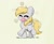 Size: 3500x2900 | Tagged: safe, artist:kittyrosie, derpibooru import, derpy hooves, pegasus, pony, blushing, cute, derpabetes, ear fluff, eyes closed, female, food, grass, green background, happy, mare, muffin, open mouth, open smile, simple background, smiling, solo, walking