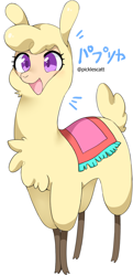 Size: 800x1650 | Tagged: safe, artist:picklescatt, derpibooru import, paprika paca, alpaca, them's fightin' herds, community related, female, paprikadorable, simple background, solo, white background