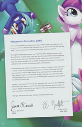 Size: 1964x3044 | Tagged: safe, derpibooru import, oc, oc:blank canvas, oc:hoof beatz, oc:mane event, bronycon, bronycon 2017, bronycon 2017 con book, text