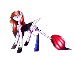 Size: 1600x1200 | Tagged: safe, artist:minelvi, derpibooru import, oc, oc only, pegasus, pony, pegasus oc, simple background, solo, transparent background, two toned wings, wings