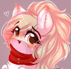 Size: 2376x2298 | Tagged: safe, artist:1fresita, derpibooru import, oc, cat, cat pony, original species, pony, bust, chibi, female, portrait, solo