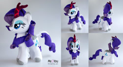 Size: 2200x1204 | Tagged: safe, artist:meplushyou, derpibooru import, rarity, kirin, irl, kirin rarity, kirin-ified, photo, plushie, solo, species swap