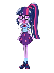 Size: 1668x2224 | Tagged: safe, alternate version, artist:batipin, derpibooru import, sci-twi, twilight sparkle, equestria girls, eyes closed, open mouth, pleasure, simple background, sumashi gao, transparent background