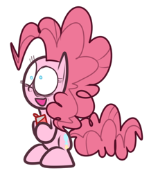 Size: 450x524 | Tagged: safe, artist:mr-degration, derpibooru import, pinkie pie, earth pony, pony, caffeine, derp, drink, female, open mouth, simple background, solo, transparent background