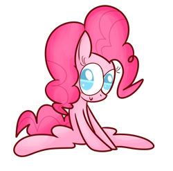 Size: 994x983 | Tagged: safe, artist:mr-degration, derpibooru import, pinkie pie, earth pony, pony, female, simple background, sitting, solo, transparent background