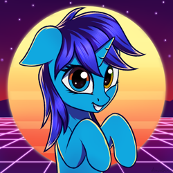 Size: 1500x1500 | Tagged: safe, artist:adagiostring, oc, oc only, pony, commission, cutie, heterochromia, looking at you, microsoft, ponified, solo, windows, windows 8