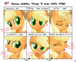 Size: 1260x1024 | Tagged: safe, artist:tex, applejack, earth pony, pony, applejack's hat, cowboy hat, cute, dialogue, doing loving things, eyes closed, female, freckles, hat, heart, jackabetes, looking at you, mare, meme, open mouth, smiling, waifu