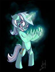 Size: 503x650 | Tagged: safe, artist:atryl, lyra heartstrings, hand, insanity, magic hands, magical hands, that pony sure does love hands