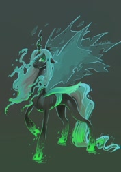 Size: 800x1130 | Tagged: safe, artist:outofkitchen, queen chrysalis, changeling, changeling queen, female