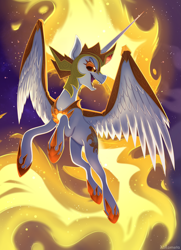 Size: 1661x2300 | Tagged: safe, artist:askometa, daybreaker, alicorn, pony, female, mare, solo