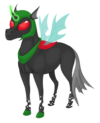 Size: 2503x3078 | Tagged: safe, artist:skunk bunk, oc, oc:intrinsic value, changeling, 2020 community collab, changeling transparent background, derpibooru community collaboration, male, realistic, realistic anatomy, realistic horse legs, red changeling, simple background, solo, transparent background