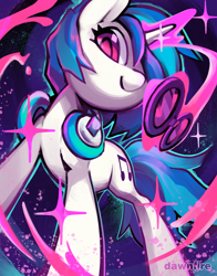 Size: 1650x2100 | Tagged: safe, artist:dawnfire, dj pon-3, vinyl scratch, pony, unicorn, colored pupils, cute, female, glasses, glowing horn, horn, levitation, looking at you, magic, magic aura, mare, solo, telekinesis, vinylbetes