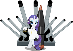 Size: 9318x6522 | Tagged: safe, artist:tensaioni, rarity, pony, unicorn, absurd resolution, cannon, clothes, military, naval gun, navy, uniform