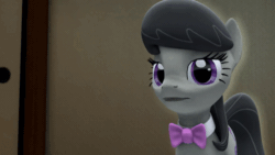 Size: 690x388 | Tagged: safe, artist:grimdark-lindy, octavia melody, earth pony, pony, 3d, animated, female, gif, mare, octavia is not amused, reaction image, solo, source filmmaker, unamused