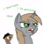 Size: 1800x1800 | Tagged: safe, unicorn, duo, female, green eyes, greentext, hat, male, reversed gender roles equestria