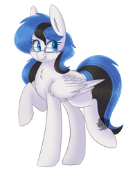Size: 783x1020 | Tagged: artist needed, safe, oc, oc only, oc:kezzie, pegasus, pony, glasses