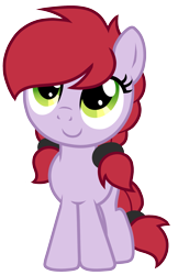 Size: 1331x2048 | Tagged: safe, artist:wingedwolf94, oc, oc only, oc:crab apple, female, filly, simple background, solo, transparent background