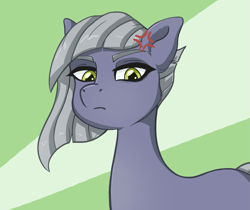 Size: 1261x1060 | Tagged: safe, artist:nathayro37, limestone pie, earth pony, pony, cross-popping veins, female, frown, limetsun pie, mare, solo, tsundere