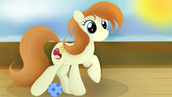 Size: 1280x720 | Tagged: artist needed, safe, lily peel, earth pony, pony, almond joy, cute, female, mare, solo