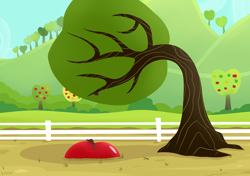 Size: 4096x2880 | Tagged: safe, artist:dsp2003, bats!, 2014, apple, apple tree, background, no pony, scenery, sweet apple acres