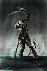 Size: 727x1099 | Tagged: safe, artist:foxinshadow, oc, oc only, pony, scythe