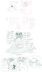 Size: 1222x2078 | Tagged: safe, artist:whydomenhavenipples, oc, oc only, oc:anon, oc:tija, original species, snake, snake pony, comfort eating, comforting, comic, crying, cute, dialogue, disappointed, fight, food, ice cream, sad, sadorable, shield, snek, sweat, sword, tail hold, treasure, weapon