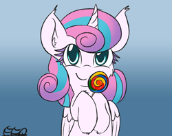 Size: 2024x1600 | Tagged: safe, artist:freefraq, princess flurry heart, the crystalling, candy, cute, flurrybetes, food, freefraq is trying to murder us, lollipop, solo