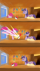 Size: 1500x2672 | Tagged: safe, artist:paleheart-arts, pinkie pie, twilight sparkle, twilight sparkle (alicorn), alicorn, pony, comic, female, mare, pokéball, pokémon