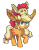 Size: 1750x2230 | Tagged: safe, artist:dawnfire, apple bloom, applejack, earth pony, pony, :t, colored pupils, ear fluff, impossibly large ears, ponies riding ponies, raised hoof, simple background, sisters, style emulation, transparent background, unamused