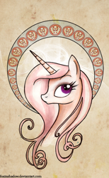 Size: 500x812 | Tagged: safe, artist:foxinshadow, fleur-de-lis, modern art, nouveau, solo