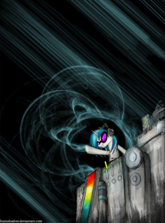 Size: 1500x2031 | Tagged: safe, artist:foxinshadow, dj pon-3, vinyl scratch, pony, unicorn, glowstick, solo