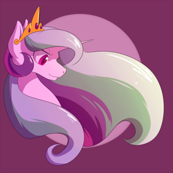 Size: 700x700 | Tagged: safe, artist:goat train, princess celestia, alicorn, pony, bust, portrait, smiling, solo