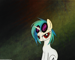 Size: 1280x1024 | Tagged: safe, artist:foxinshadow, dj pon-3, vinyl scratch, pony, unicorn, solo, wallpaper