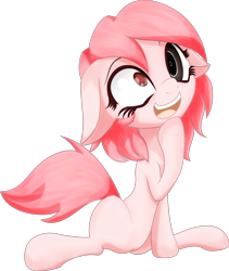 Size: 1500x1780 | Tagged: safe, artist:an-m, oc, oc only, oc:setna, earth pony, pony, female, heterochromia, mare, open mouth, simple background, single shrunken iris, solo, transparent background