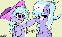 Size: 1500x895 | Tagged: safe, artist:freefraq, cloudchaser, flitter, boop, cute, duo