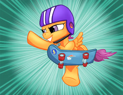 Size: 2560x1974 | Tagged: safe, artist:paleheart-arts, scootaloo, helmet, midair, scooter, solo