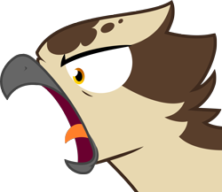 Size: 3605x3132 | Tagged: safe, artist:wingedwolf94, oc, oc only, oc:glade griffon, griffon, angry, open mouth, portrait, simple background, solo, transparent background, vector