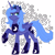 Size: 4000x4000 | Tagged: safe, alternate version, artist:wingedwolf94, prince artemis, princess luna, alicorn, pony, abstract background, absurd resolution, armor, raised hoof, rule 63, s1 luna, simple background, solo, transparent background