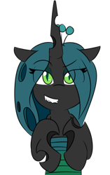 Size: 1020x1620 | Tagged: safe, artist:lockheart, queen chrysalis, changeling, changeling queen, cute, cutealis, heart, simple background, solo, transparent background