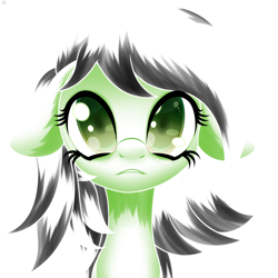 Size: 872x872 | Tagged: safe, artist:an-m, oc, oc only, oc:anon, oc:anon filly, female, filly, floppy ears, rule 63, sad, solo