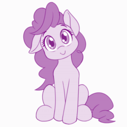 Size: 540x540 | Tagged: safe, artist:dstears, pinkie pie, earth pony, pony, animated, blinking, c:, cute, daaaaaaaaaaaw, diapinkes, event horizon of cuteness, eye shimmer, female, floppy ears, gif, head tilt, headbob, hnnng, looking at you, mare, monochrome, simple background, sitting, smiling, solo, weapons-grade cute, white background